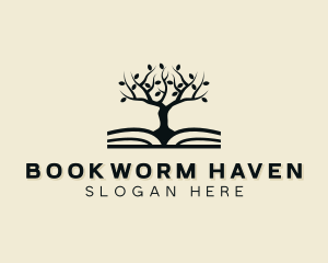 Learning Tree Book logo design