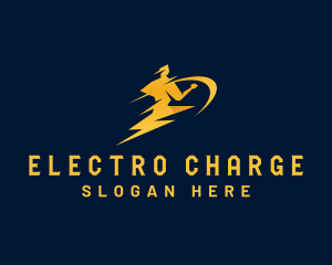 Human Lightning Power logo design