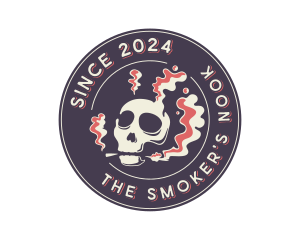 Vaping Smoker Skull logo