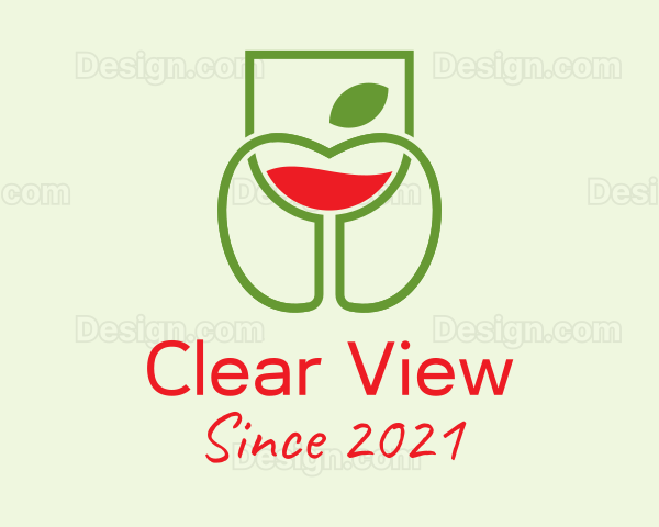 Apple Juice Glass Logo