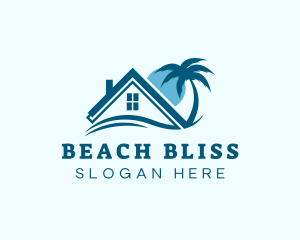 Blue Summer Beach House logo design