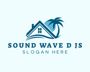 Blue Summer Beach House logo design