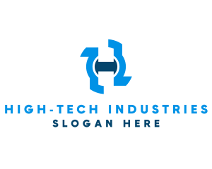 Tech Industrial Letter H logo