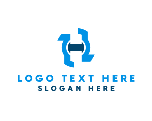 Edgy - Tech Industrial Letter H logo design