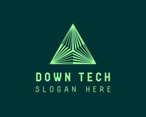 Corporate Tech Pyramid logo design