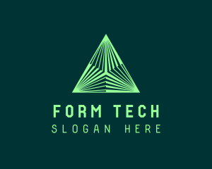 Corporate Tech Pyramid logo design