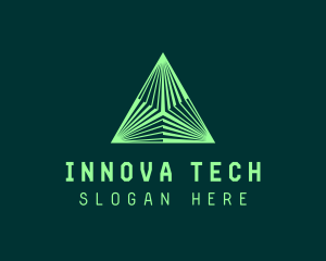 Corporate Tech Pyramid logo design