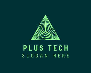 Corporate Tech Pyramid logo design