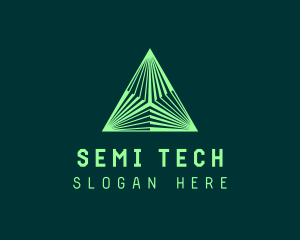 Corporate Tech Pyramid logo design