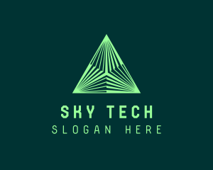 Corporate Tech Pyramid logo design