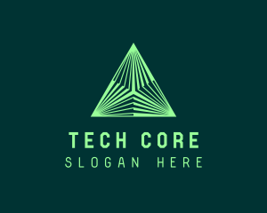 Corporate Tech Pyramid logo design