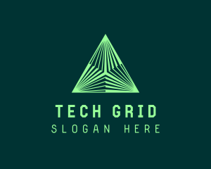 Corporate Tech Pyramid logo design