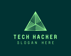 Corporate Tech Pyramid logo design