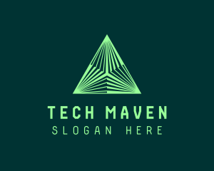 Corporate Tech Pyramid logo design