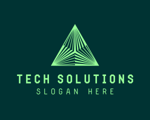 Corporate Tech Pyramid logo design