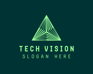 Corporate Tech Pyramid logo design