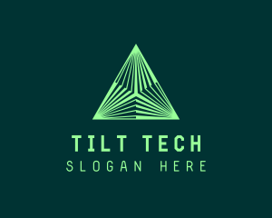 Corporate Tech Pyramid logo design