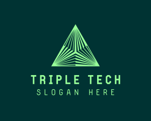 Corporate Tech Pyramid logo design