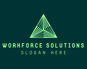 Corporate Tech Pyramid logo design