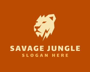 Jungle Lioness Head logo design