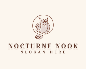 Elegant Owl Bird logo