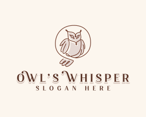 Elegant Owl Bird logo