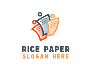 People Learning Paper logo design