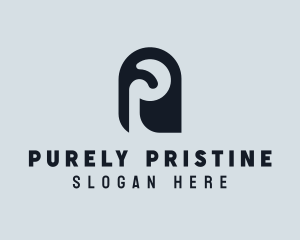 Stylish Business Letter P logo design