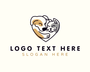 Cat Dog Pet Love logo