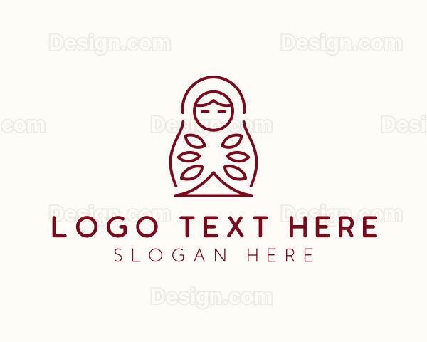 Minimalist Matryoshka Doll Logo