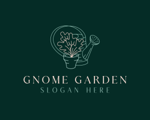 Lawn Garden Watering Can logo design