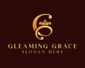 Deluxe Gold Crown Letter G logo design