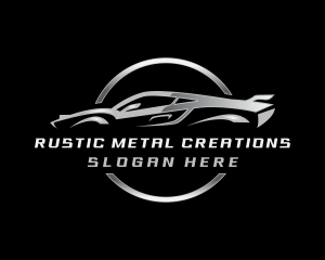 Metallic Motorsports Car logo design