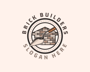 Masonry Trowel Brick Builder logo design