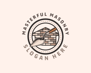 Masonry Trowel Brick Builder logo design