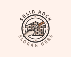 Masonry Trowel Brick Builder logo design