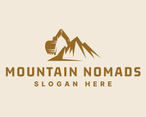 Mountain Mining Excavator logo design