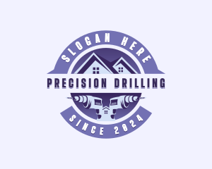 Drill Contractor Repairman logo design
