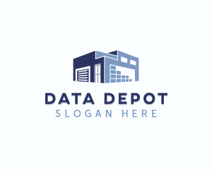 Industrial Warehouse Storage Building logo design