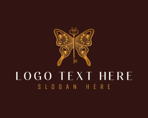 Elegant Butterfly Key Logo