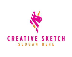 Unicorn Mythical Creature logo design