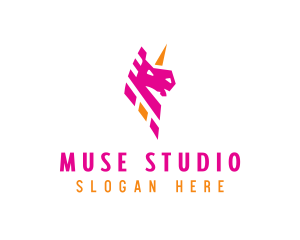 Unicorn Mythical Creature logo design