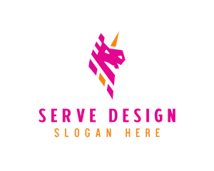 Unicorn Mythical Creature logo design