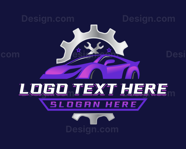 Car Wrench Gear Mechanic Logo