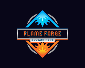 Fire Ice Diamond logo design