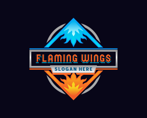 Fire Ice Diamond logo design