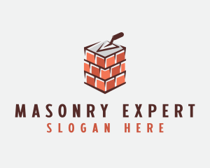 Trowel Bricklaying Masonry logo design