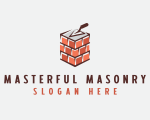 Trowel Bricklaying Masonry logo