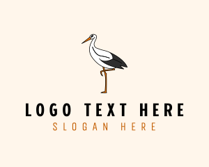 Wild Egret Bird  logo