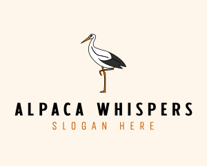 Wild Egret Bird  logo design